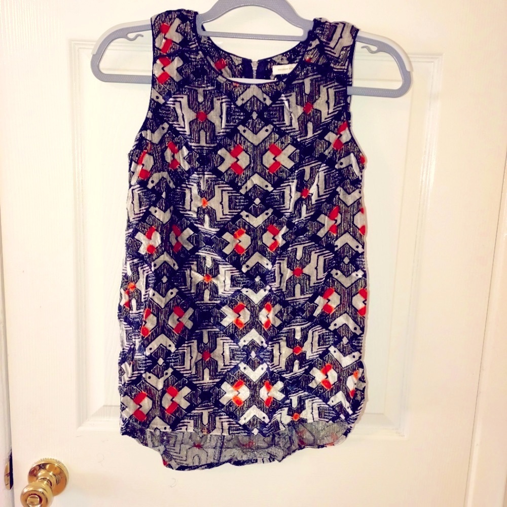 Meadow Rue Anthropologie Crushed Velvet Sheer Tank Top XS